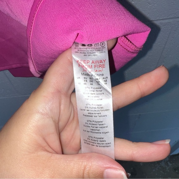 Nasty Gal Collection Barbie Pink Satin Top | Size US 14 - Picture 9 of 9